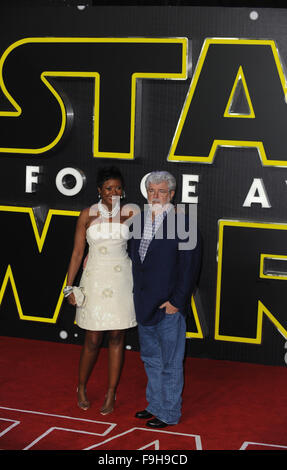 London, UK. 16. Dezember 2015. George Lucas besucht die Europäische Premiere von "Star Wars: das Erwachen der Macht auf dem Leciester Platz. Bildnachweis: Ferdaus Shamim/ZUMA Draht/Alamy Live-Nachrichten Stockfoto