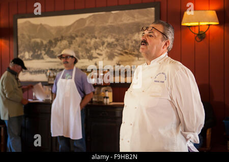 Küchenchef Pascal Gode Vorträge am Gewürz Seminar, BBQ Bootcamp, Alisal Guest Ranch, Solvang, Kalifornien Stockfoto