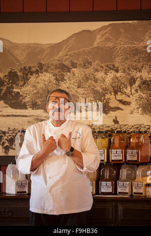 Küchenchef Pascal Gode Vorträge am Gewürz Seminar, BBQ Bootcamp, Alisal Guest Ranch, Solvang, Kalifornien Stockfoto