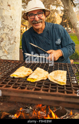 Küchenchef Frank Ostini hält Vorlesungen an der BBQ Bootcamp, Alisal Guest Ranch, Solvang, Kalifornien Stockfoto