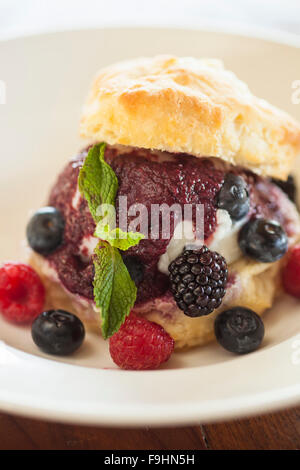 gemischte Beeren Erdbeer, saftigen Cafe, Solvang, Kalifornien Stockfoto