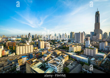 Blick auf Bezirk Ratchathewi, in Bangkok, Thailand. Stockfoto