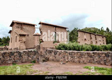 Ruinieren Sie Wiracocha Raqchi. Tempel von Viracocha bei C Stockfoto