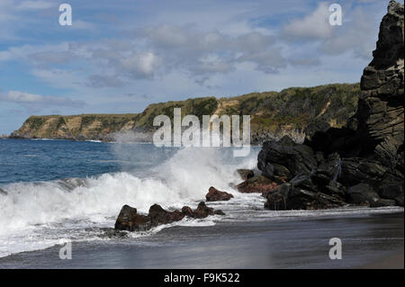 Praia Dos Moinhos, São Miguel, gewesen, portugal Stockfoto