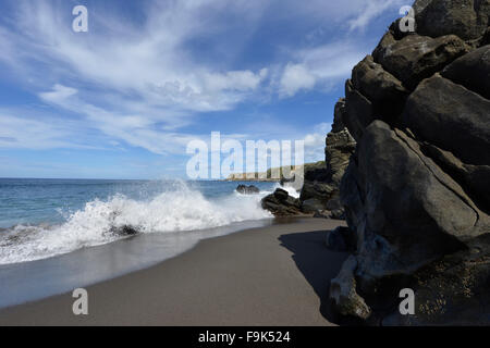 Praia Dos Moinhos, São Miguel, gewesen, portugal Stockfoto