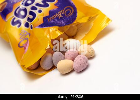 Cadburys Mini Eiern Nahaufnahme Makro Bild Stockfoto