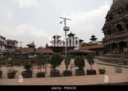 Ein Blick auf Patan Durbar Square, Lalitpur, Nepal. Es ist UNESCO-Weltkulturerbe. Stockfoto