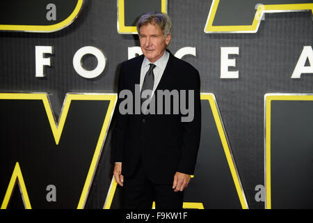 Harrison Ford auf der "Star Wars: das Erwachen der macht-Premiere in London Stockfoto