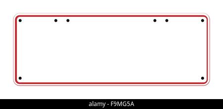 Eine typische leer australische Nummernschild skalieren Stock Vektor