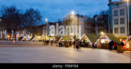 Weihnachtsmarkt in Varna, Bulgarien Stockfoto