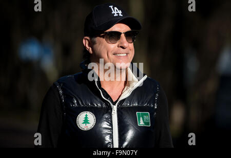 München, Deutschland. 14. Dezember 2015. Sänger Peter Schilling posiert für den Fotografen in München, Deutschland, 14. Dezember 2015. Foto: SVEN HOPPE/DPA/Alamy Live-Nachrichten Stockfoto