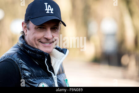 München, Deutschland. 14. Dezember 2015. Sänger Peter Schilling posiert für den Fotografen in München, Deutschland, 14. Dezember 2015. Foto: SVEN HOPPE/DPA/Alamy Live-Nachrichten Stockfoto