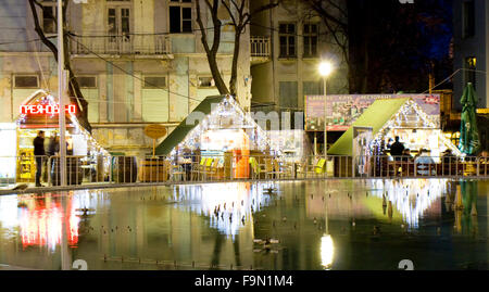 Weihnachtsmarkt in Varna, Bulgarien Stockfoto