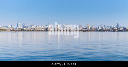 Westsee Küste, Panorama der Stadt Hangzhou, China Stockfoto