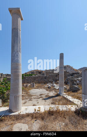 Archäologische Stätte auf der Insel Delos, in der Nähe von Mykonos Stockfoto