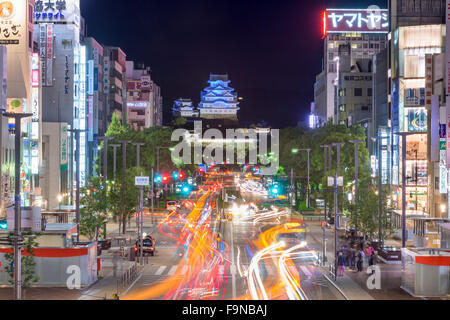 Himeji, Japan Stadtbild und Burg. Stockfoto