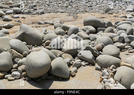 Steiniger Strand in Capo Pecora, Sardinien, Italien Stockfoto