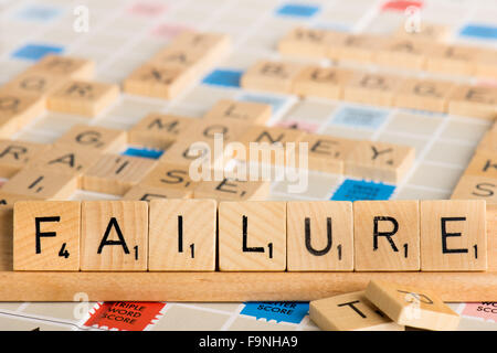 Scrabble - Ausfall Stockfoto