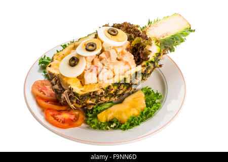 Ananas und Chiken Salat Thai-Stil Stockfoto