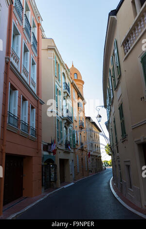 Monte Carlo die Straße in Monaco am Morgen Stockfoto