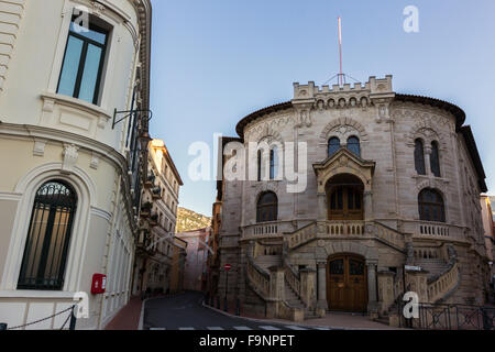 Monte Carlo die Straße in Monaco am Morgen Stockfoto