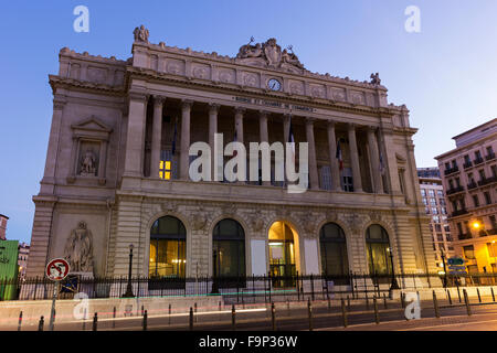 Morgens am Palais De La Bourse in Marseille in Frankreich anzeigen Stockfoto