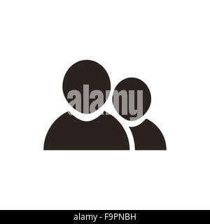 Soziales Netzwerk-Symbol. Benutzer-Symbol isoliert auf weißem Hintergrund Stockfoto