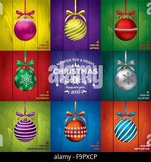 Bunten Weihnachts-Vorlagen Stock Vektor