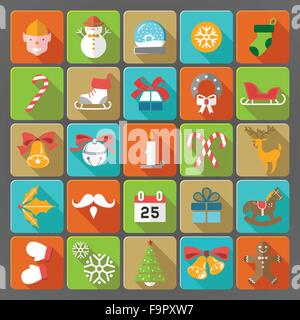 Bunte Reihe von Weihnachten Vorlagen Stock Vektor