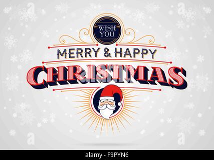 Schönes und glückliches Weihnachtsfest Stock Vektor