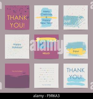 Abstrakte Postkarte Vorlagen Stock Vektor
