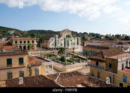 Blick auf die Plaza Mayor, Trinidad, Kuba Stockfoto