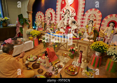 Durga Puja-Feier in Paris. Stockfoto