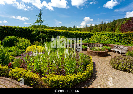 Die bunten Potager Garten (eine kombinierte Blumen- und Gemüsegarten) bei RHS Rosemoor, North Devon, England, UK Stockfoto