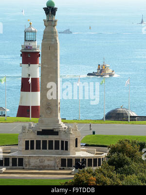 Smeatons Tower Leuchtturm auf Plymouth Hacke Stockfoto