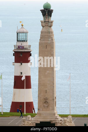 Smeatons Tower Leuchtturm auf Plymouth Hacke Stockfoto