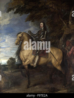 -Anthony Van Dyck - Equestrian Porträt von Charles ich Stockfoto