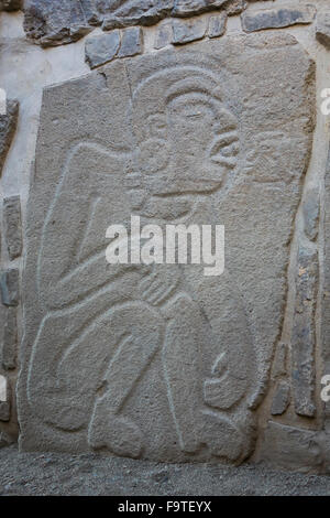 Mexiko, Oaxaca, Monte Alban, Tänzerin schnitzen Stockfoto