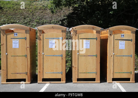 Komposttoilette. Der Kompost kann für gärtnerische oder landwirtschaftliche Bodenverbesserung verwendet werden. Stockfoto