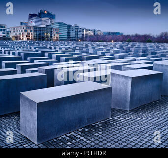 Holocaust-Mahnmal, Berlin, Deutschland. Designed by Peter Eisenmann Stockfoto