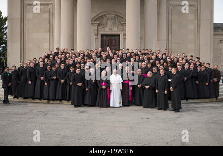 Papst Francis Seminarist Gruppenfoto am Saint Charles Borromeo Seminary in Philadelphia, Pennsylvania, USA 26. September 2015 Stockfoto