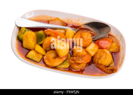 Garnelen mit Pinneaple in Soße Stockfoto