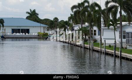 Naples, Florida Wasserstraßen und Kanäle. Stockfoto