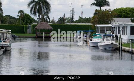 Naples, Florida Wasserstraßen und Kanäle. Stockfoto