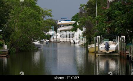 Naples, Florida Wasserstraßen und Kanäle. Stockfoto