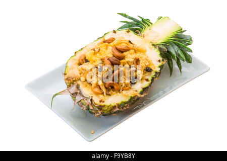 Ananas-Salat mit Meeresfrüchten Stockfoto