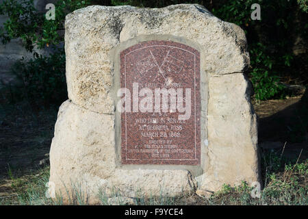 Denkmal am Glorieta Pass Schlachtfeld, Pecos nationaler historischer Park, Pecos, New Mexico, USA Stockfoto