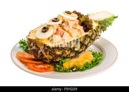 Ananas und Chiken Salat Thai-Stil Stockfoto