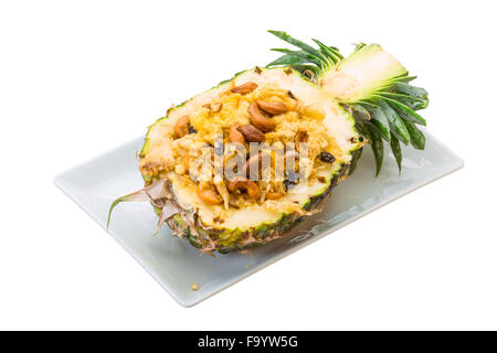 Ananas-Salat mit Meeresfrüchten Stockfoto