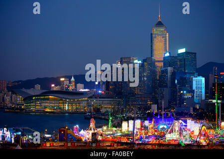 Kirmes und Karneval in Central Hongkong, China. Stockfoto